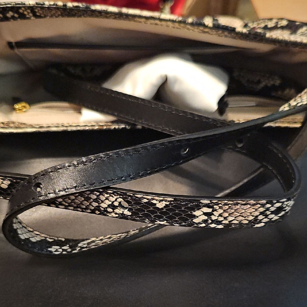 Brahmin Snake Print Women's Bag - Black and Gray - Picture 4 of 4